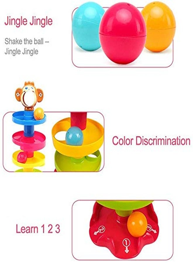 plutofit Early Education Rolling Ball Ramp Drop Toys (Roll and Swirl Ball for Kids) - Image 3